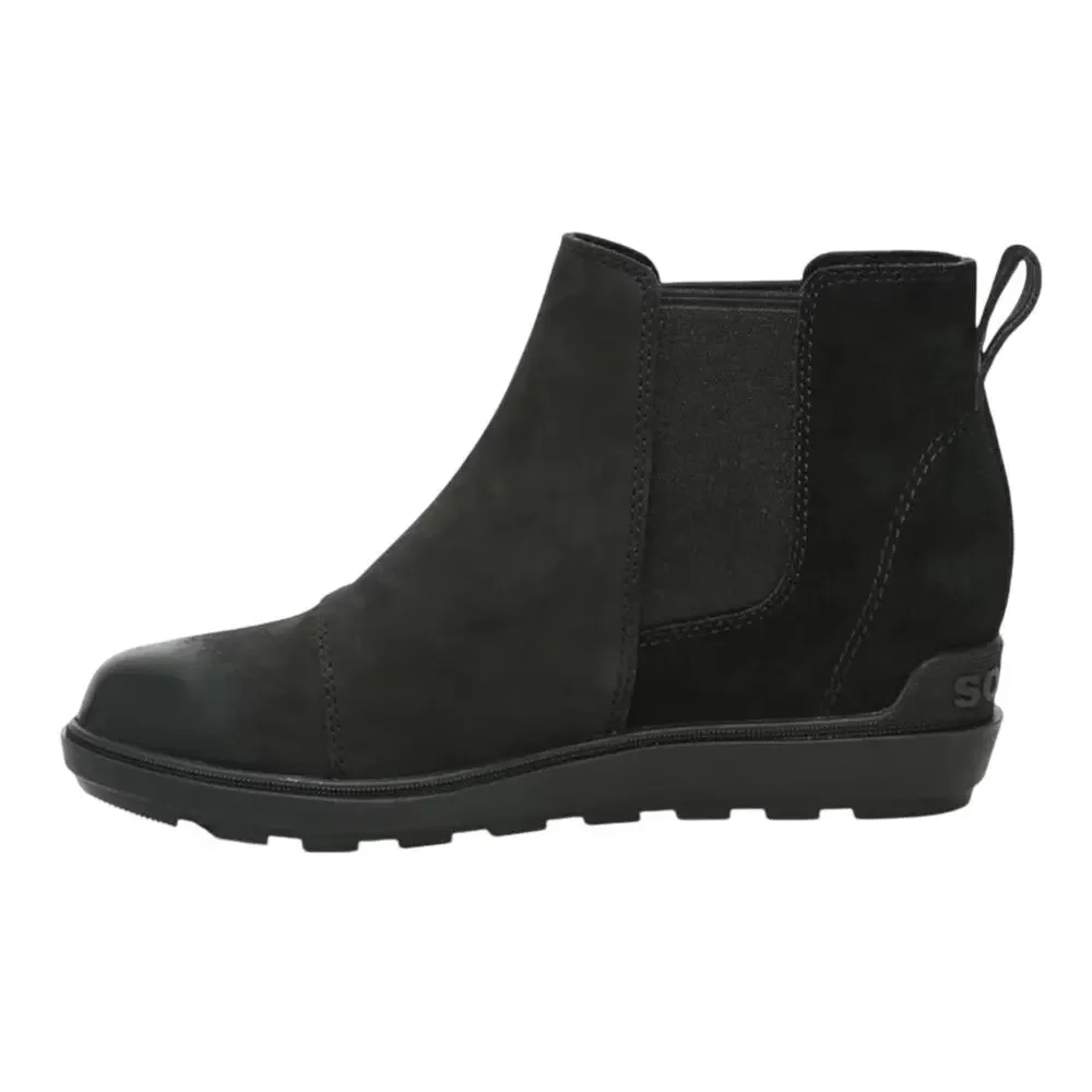 Sorel Womens Evie ll Chelsea Ankle Bootie US 11 EU 42 Black Suede Waterproof NIB